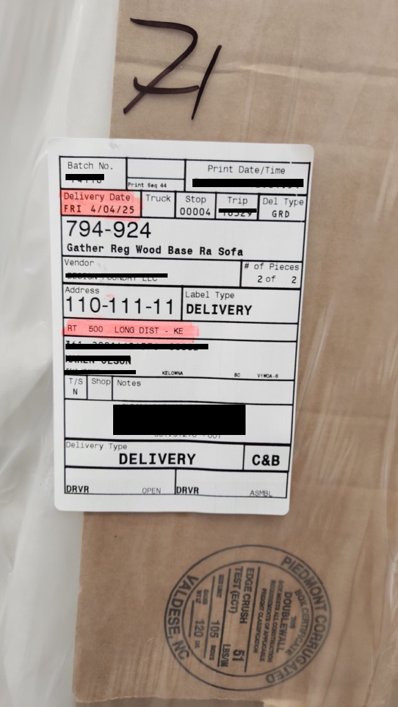 Long Distance Label
